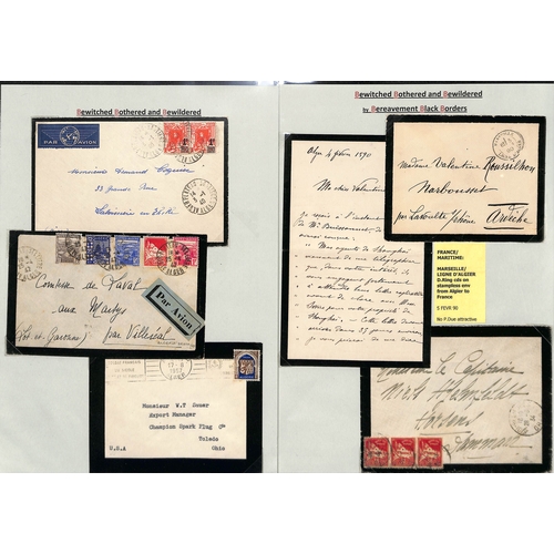 442 - French Colonies. 1890-1959 Covers from Indo China (11, three first flights), Morocco (23, with milit... 