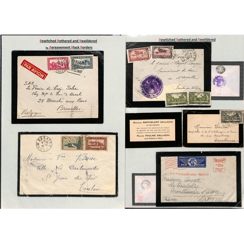 442 - French Colonies. 1890-1959 Covers from Indo China (11, three first flights), Morocco (23, with milit... 