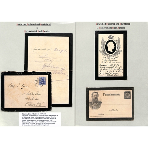 444 - Germany - Royalty. 1875-1929 Covers (8) and letters (6) from or to royalty including letters from Pr... 