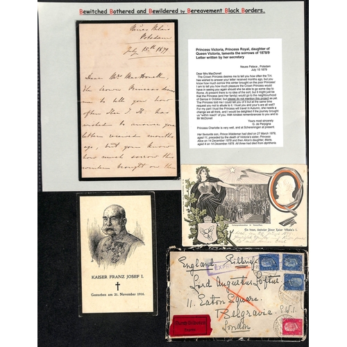 444 - Germany - Royalty. 1875-1929 Covers (8) and letters (6) from or to royalty including letters from Pr... 