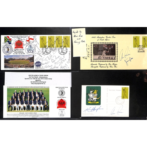 371 - South Africa. 1983-96 Autographs and signed covers comprising c.1995 signatures of seven players (in... 