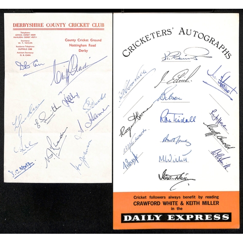 363 - Autographs - County Sides. 1923-2004 Autographs of county sides on paper (16) or commemorative cover... 