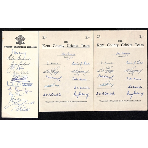 363 - Autographs - County Sides. 1923-2004 Autographs of county sides on paper (16) or commemorative cover... 