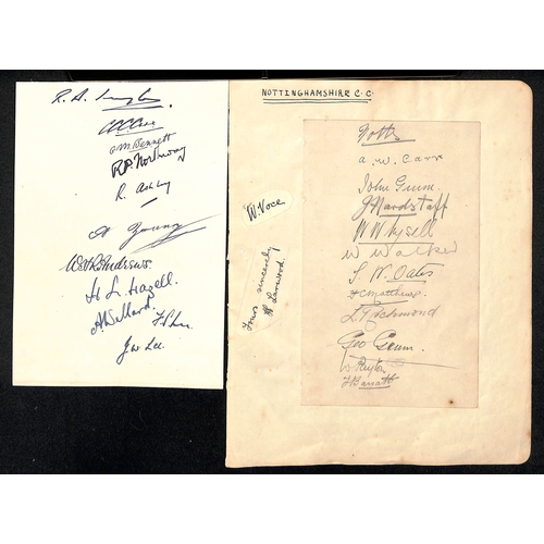 363 - Autographs - County Sides. 1923-2004 Autographs of county sides on paper (16) or commemorative cover... 