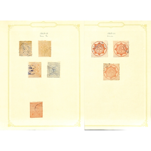 489 - 1881-1932 Used issues on pages including c.1881-1900 covers (5) and fronts (2), 1907 Zigzag roulette... 