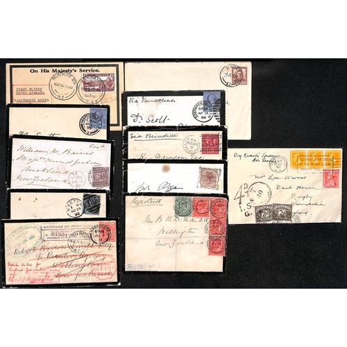 453 - New Zealand. 1863-1939 Covers including official mail, 1936 KGV mourning covers (2), covers from G.B... 