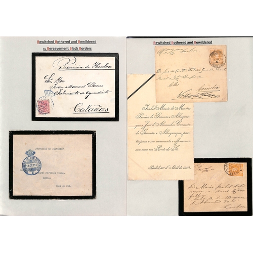 454 - Portugal. 1836-1972 Covers and lettersheets including 1908 letters on royal notepaper sent after the... 