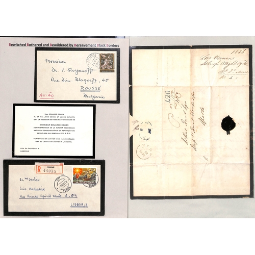 454 - Portugal. 1836-1972 Covers and lettersheets including 1908 letters on royal notepaper sent after the... 