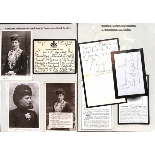 408 - Royalty - King Edward VII/Queen Alexandra. 1901-25 Covers, letters, ephemera and picture postcards i... 