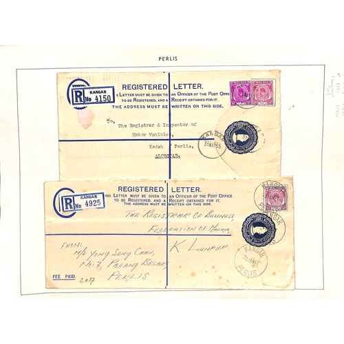 1329 - Registration Envelopes. 1951-68 20c Envelopes, with 1951 size G unused and used, sizes H and H2 used... 