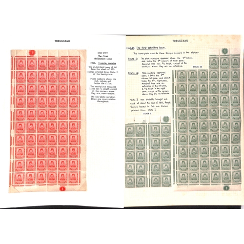 1332 - Mint sheets, panes and blocks comprising 1c interpanneau block of twenty and part right pane of 57, ... 