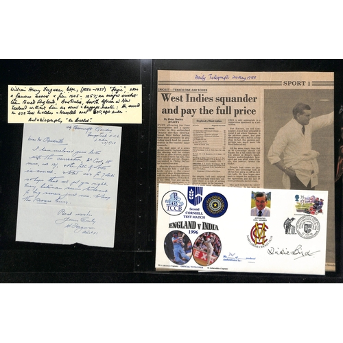 361 - Autographs. 1901-2001 Letters, postcards, menus, commemorative covers and ephemera, all signed by va... 