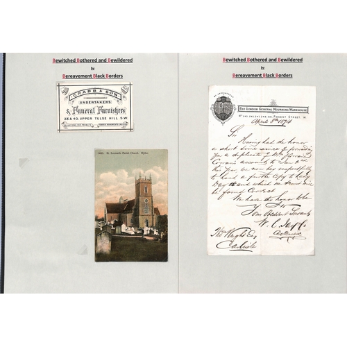 419 - 1824-1951 Letters, invoices, business cards, etc., from undertakers, cemeteries, monumental masons, ... 