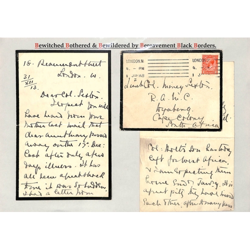 457 - South Africa/G.B. 1855-1936 Covers from G.B to South Africa including 1855 cover prepaid 8d in cash,... 