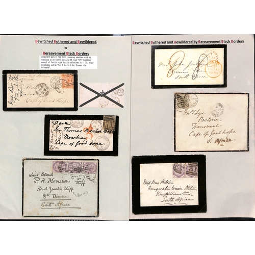 457 - South Africa/G.B. 1855-1936 Covers from G.B to South Africa including 1855 cover prepaid 8d in cash,... 