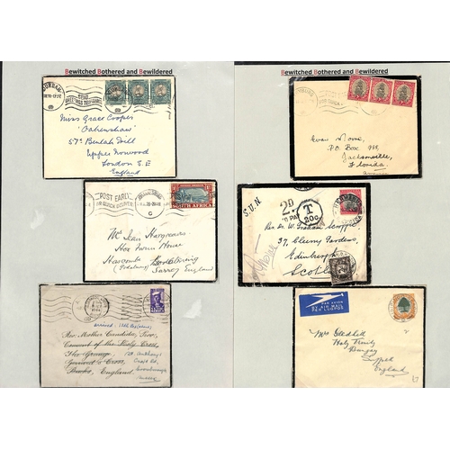 455 - South Africa. 1874-1944 Covers including 1874 cover to Robben Island, 1894 registered Transvaal cove... 