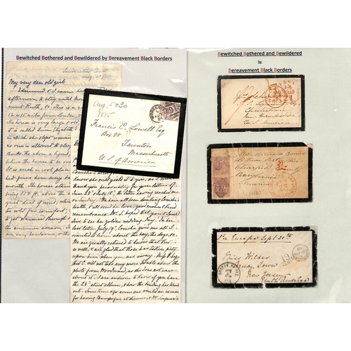 463 - USA/G.B. 1844-1942 Covers and lettersheets from G.B. to USA including stampless covers (8) and other... 