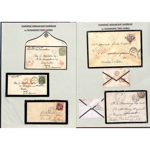 463 - USA/G.B. 1844-1942 Covers and lettersheets from G.B. to USA including stampless covers (8) and other... 