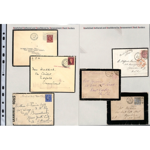 463 - USA/G.B. 1844-1942 Covers and lettersheets from G.B. to USA including stampless covers (8) and other... 