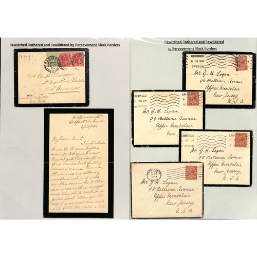 463 - USA/G.B. 1844-1942 Covers and lettersheets from G.B. to USA including stampless covers (8) and other... 