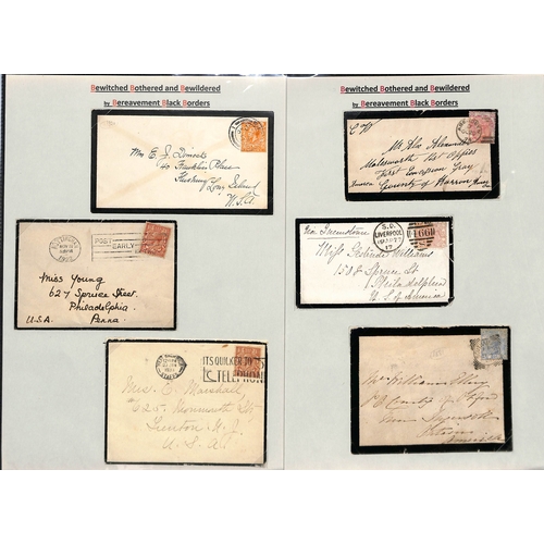 463 - USA/G.B. 1844-1942 Covers and lettersheets from G.B. to USA including stampless covers (8) and other... 