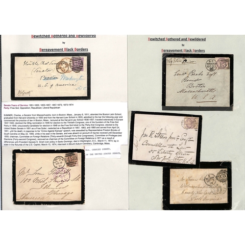 463 - USA/G.B. 1844-1942 Covers and lettersheets from G.B. to USA including stampless covers (8) and other... 