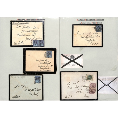 463 - USA/G.B. 1844-1942 Covers and lettersheets from G.B. to USA including stampless covers (8) and other... 