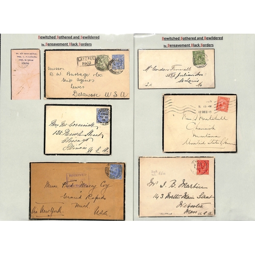 463 - USA/G.B. 1844-1942 Covers and lettersheets from G.B. to USA including stampless covers (8) and other... 