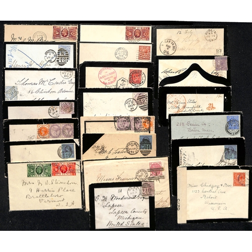 463 - USA/G.B. 1844-1942 Covers and lettersheets from G.B. to USA including stampless covers (8) and other... 