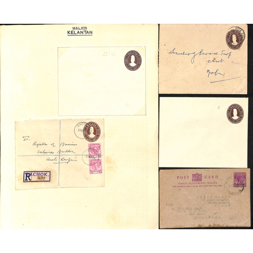 1290 - Postcards/Envelopes. 1949-66 Postcards including BMA 4c card used in Kelantan; 1949 4c postcard and ... 