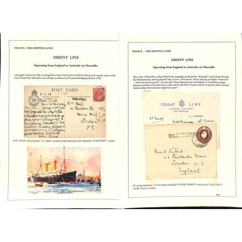 471 - 1822 - c.1990 Covers and cards including Orient Line mail with Paquebot handstamps (16), Canada Smal... 