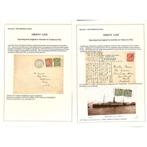 471 - 1822 - c.1990 Covers and cards including Orient Line mail with Paquebot handstamps (16), Canada Smal... 