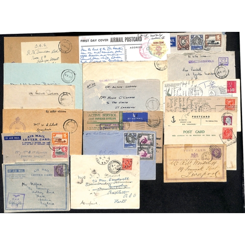 471 - 1822 - c.1990 Covers and cards including Orient Line mail with Paquebot handstamps (16), Canada Smal... 