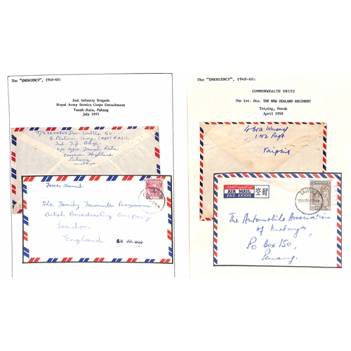 1133 - 1950s 'Malayan Emergency', collection of military mail in a Philatelic Album comprising covers (78),... 