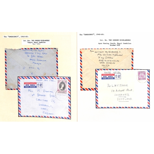 1133 - 1950s 'Malayan Emergency', collection of military mail in a Philatelic Album comprising covers (78),... 