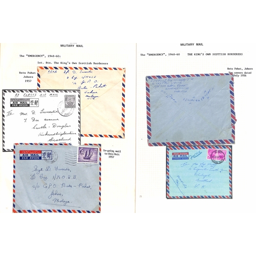 1133 - 1950s 'Malayan Emergency', collection of military mail in a Philatelic Album comprising covers (78),... 