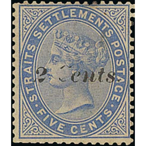 1118 - 1887 (July) 2c on 5c Blue mint, variety 