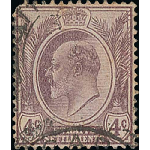 1167 - 1906-12 4c Dull Purple, variety watermark inverted, used, rounded upper left corner but a scarce var... 