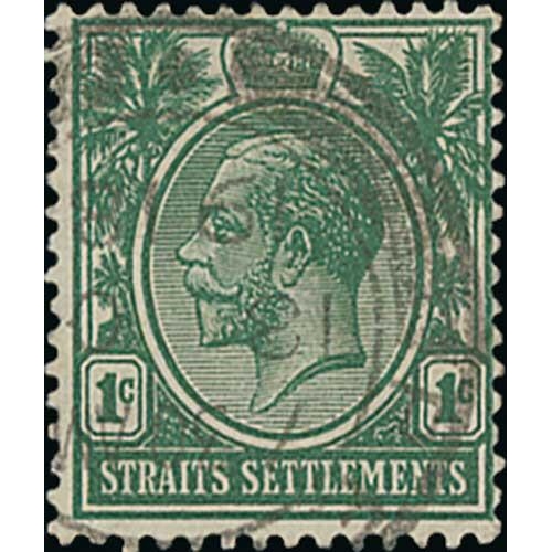 1173 - 1912-23 1c Blue-green and $1, both variety watermark inverted, used. S.G. 193bw, 210w, £550. (2... 