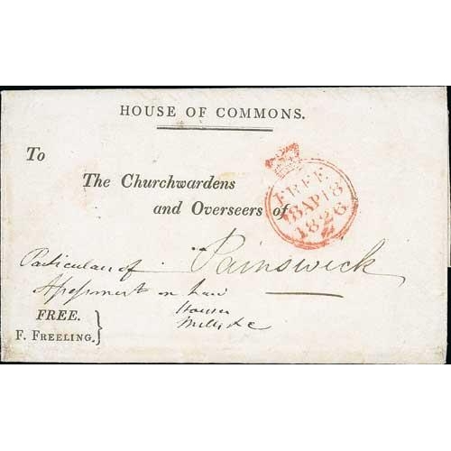 141 - House of Commons. 1826 (Apr 18) Lettersheet with printed heading 