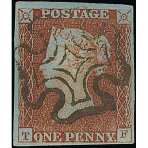 19 - 1840-41 1d Black and 1d red, TF plate 10 matching pair used with black Maltese Crosses, the 1d black... 