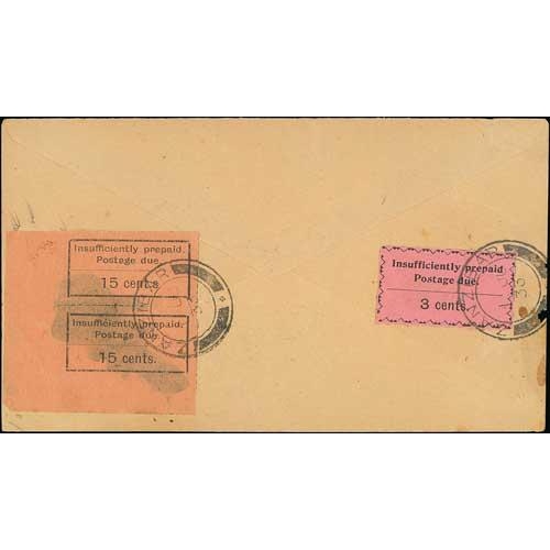 1973 - 1933 (June 1) Unpaid local cover to A. Versi, handstamped 