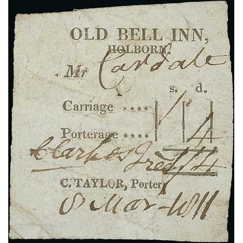 237 - Coaching Receipts - London. c.1800-60 Printed receipts from London coaching inns for the carriage of... 