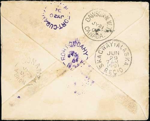 1901 (June 2) Cover from San Francisco to Bonanza P.O, Yukon Territory ...