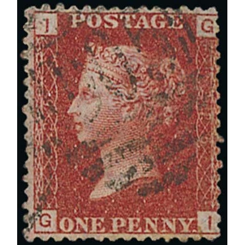 38 - 1864-79 1d Red, plate 225, fine used. S.G. £700. Photo on Page 6.