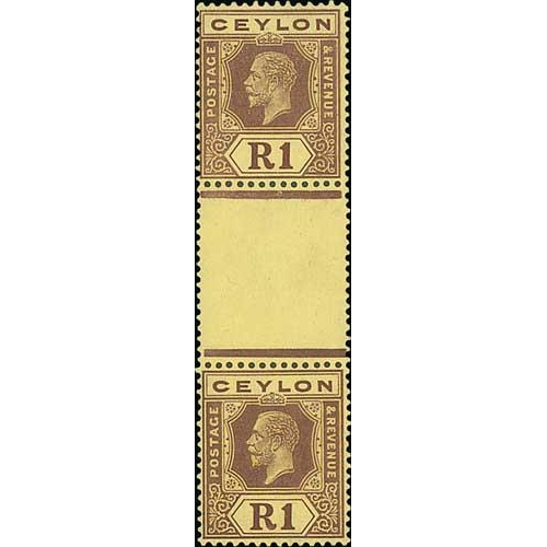 490 - 1921-32 Multiple Script CA, die I and die II vertical interpanneau pairs mint, comprising 10c (2, li... 