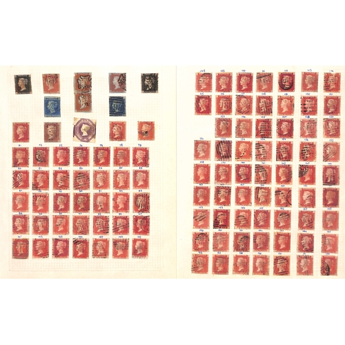 1 - 1840-1968 Mint and used collection on pages including 1d black AB plate 6 and LE plate 2 used (both ... 