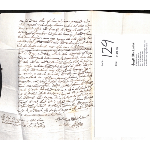 129 - 1686 (Nov 8) Entire letter from Carlisle to 