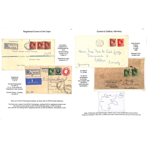 103 - King Edward VIII. 1936-39 Covers and cards bearing KEVIII stamps including First Day Covers (some il... 