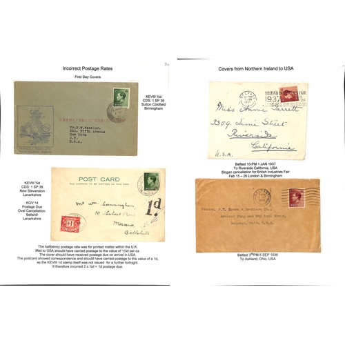 103 - King Edward VIII. 1936-39 Covers and cards bearing KEVIII stamps including First Day Covers (some il... 